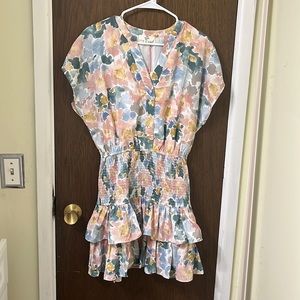 Vici dolls pastel floral print dress.